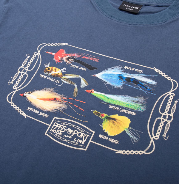 Pass~Port Lures Tee - Harbour Blue