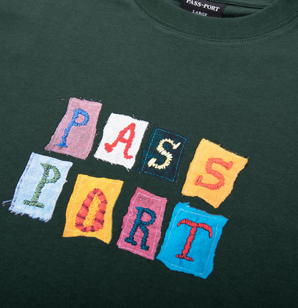 Pass~Port Patchwork Tee - Forest Green