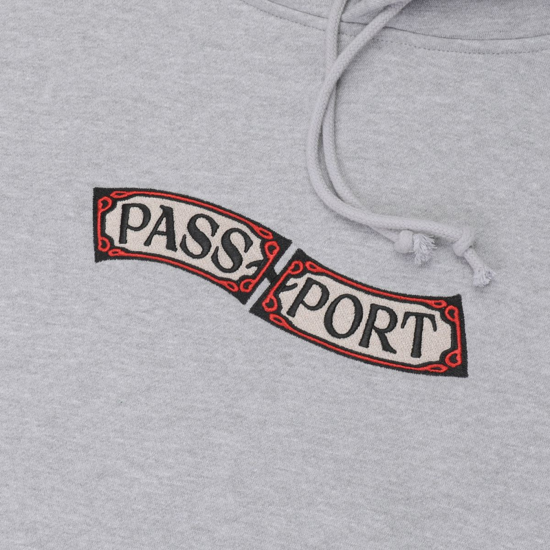 Pass~Port Red Flag Hoodie - Ash