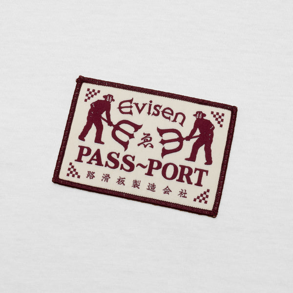 Pass~Port x Evisen Logo Lock Up Tee - White