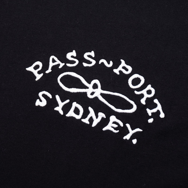 Pass~Port Moniker Organic Embroidery Tee