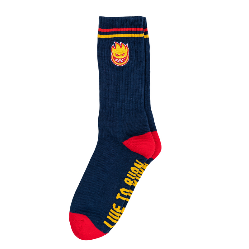 Spitfire Sock Bighead Fill EMB - Navy/ Red/ Yellow