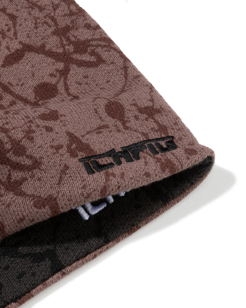 ICHPIG Splatter Reversible Beanie - Black / Umber