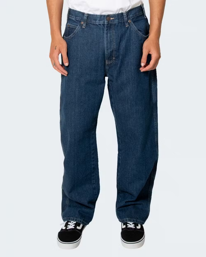 Dickies Relaxed Straight Fit 5-Pocket Denim Jeans - Stone Washed Indigo