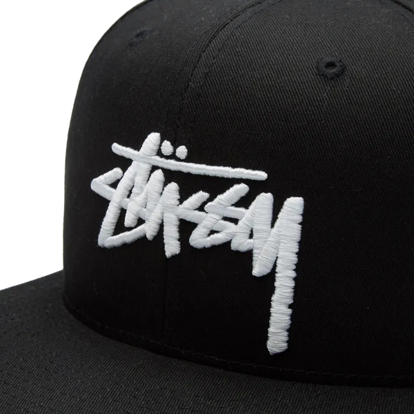 Stussy Stock Snapback Cap - Black