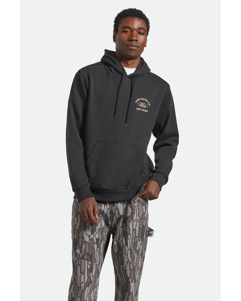 Brixton - Ford Built Tough Fleece Hoodie - Burnt Rubber
