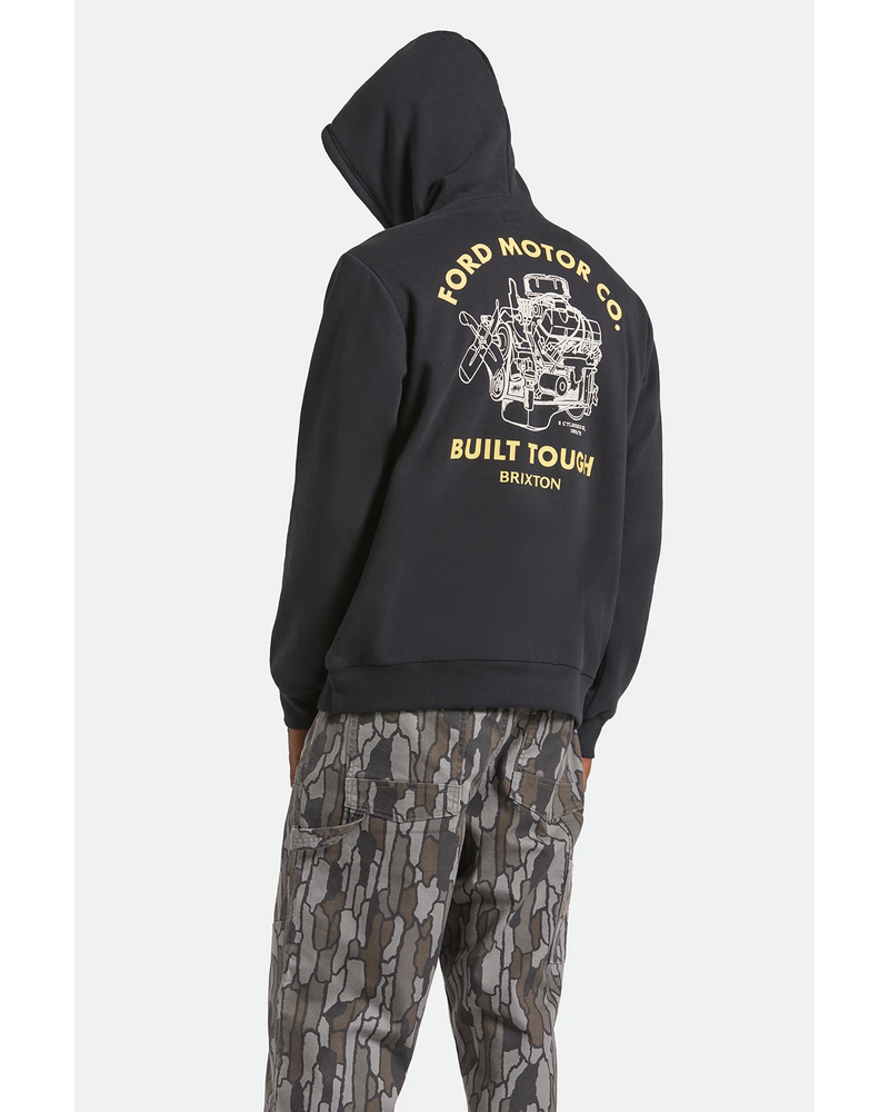 Brixton - Ford Built Tough Fleece Hoodie - Burnt Rubber