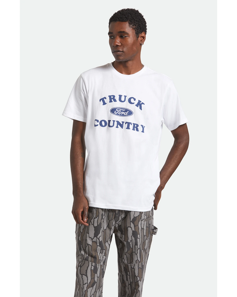 Brixton x Ford Truck Country Tee - Wimbledon White