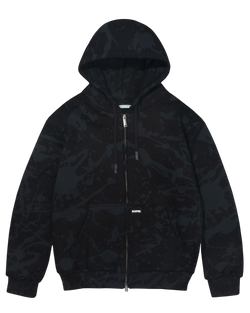 ICHPIG Splatter Zip-Up Hood - Black
