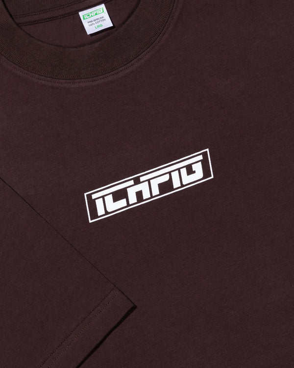ICHPIG Strike Logo Tee - Espresso / White