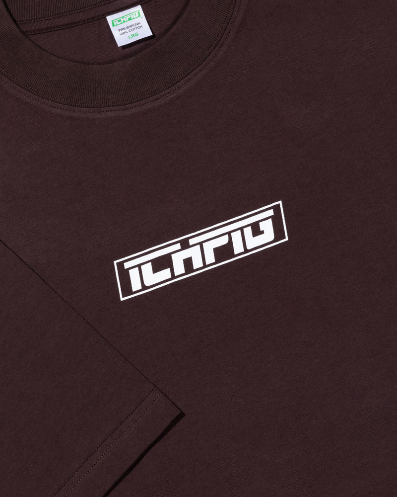 ICHPIG Strike Logo Tee - Espresso / White