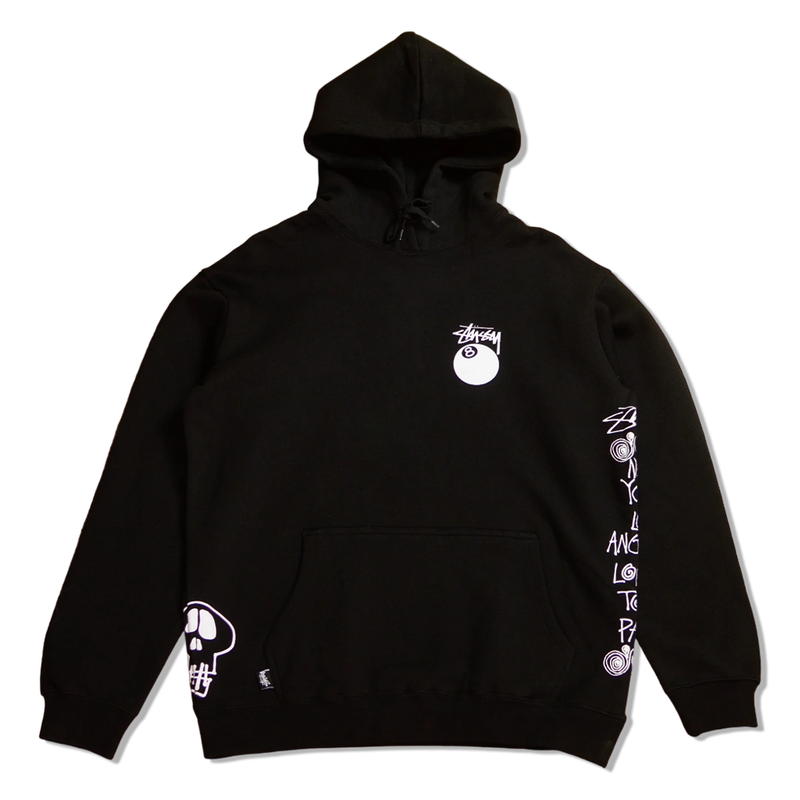 Stussy Test Strike Fleece Hoodie - Pigment Black