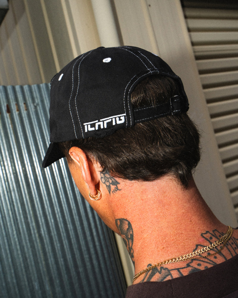 ICHPIG Pigasus Dad Cap - Washed Black