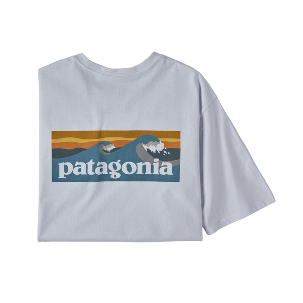 Patagonia Men's Boardshort Logo Pocket Responsibili Tee - White