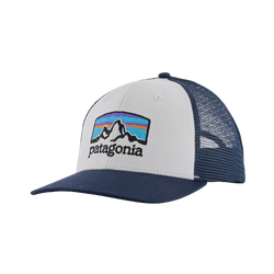 Patagonia Fitz Roy Horizons Trucker Hat - White/New Navy