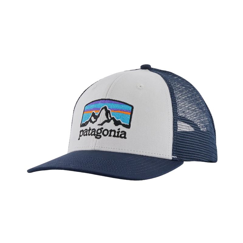 Patagonia Fitz Roy Horizons Trucker Hat - White/New Navy