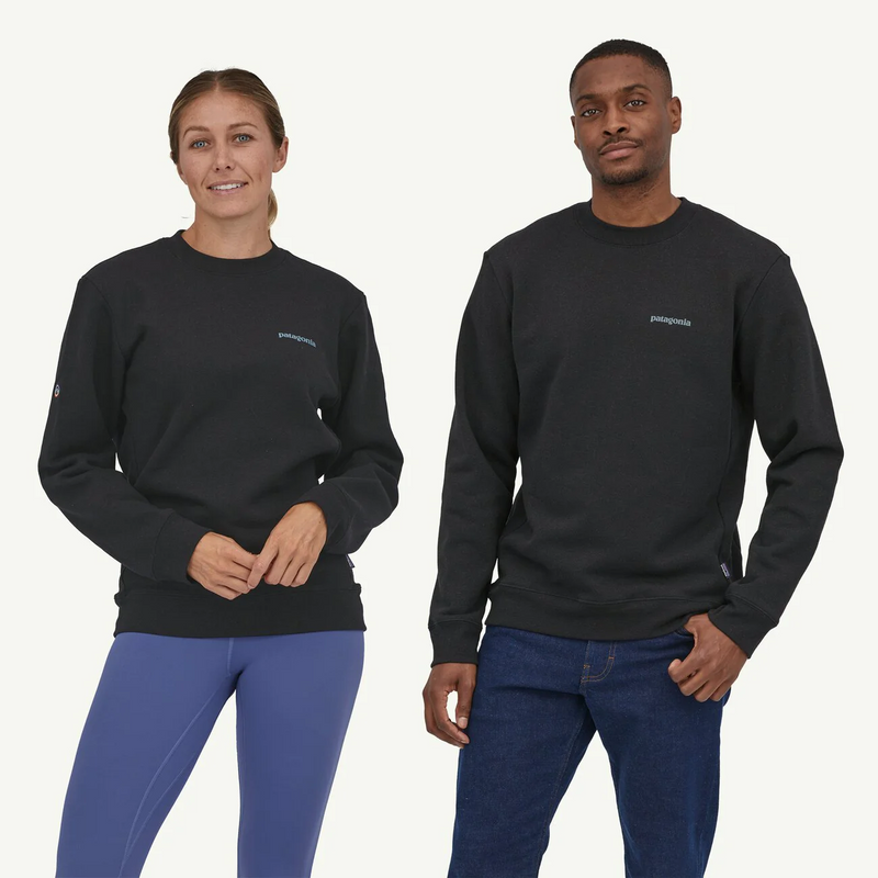 Patagonia Fitz Roy Icon Uprisal Crew Sweatshirt - Ink Black