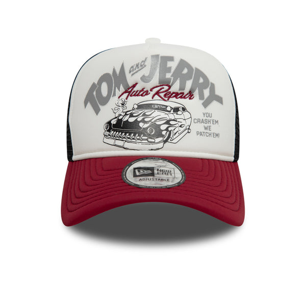 New Era Tom and Jerry Trucker Snapback - White / Burgundy