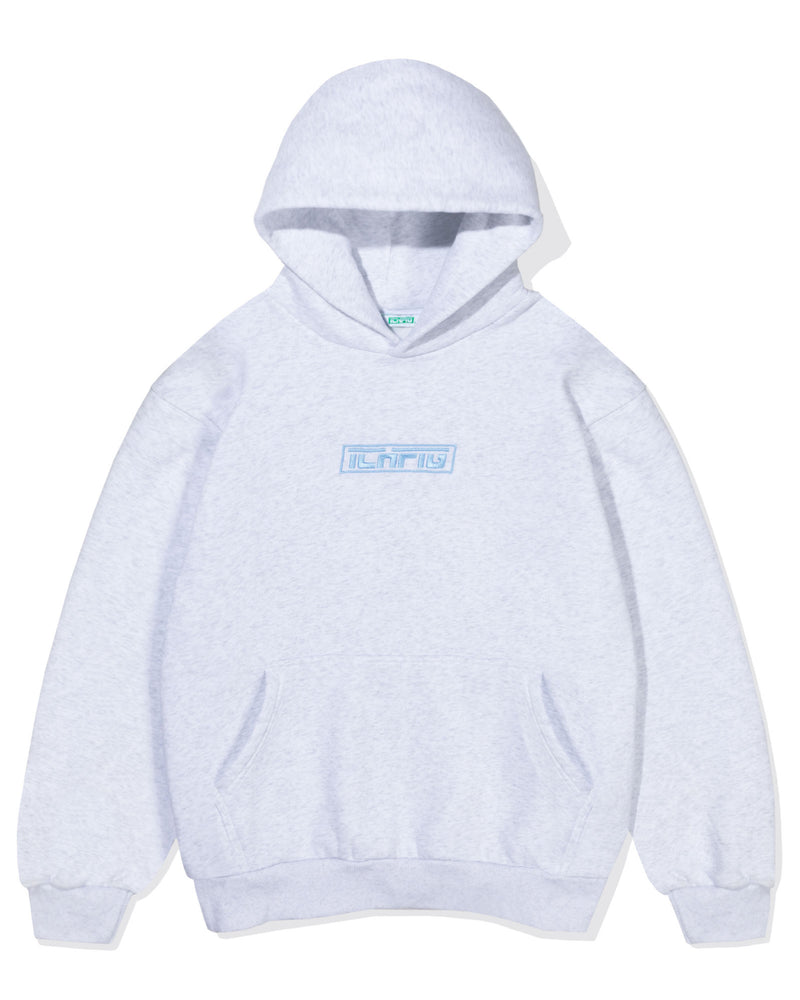 ICHPIG Strike Cordless Hoodie - White Marle / Sky