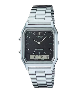 CASIO Vintage Duo Time Watch AQ-230A-1D