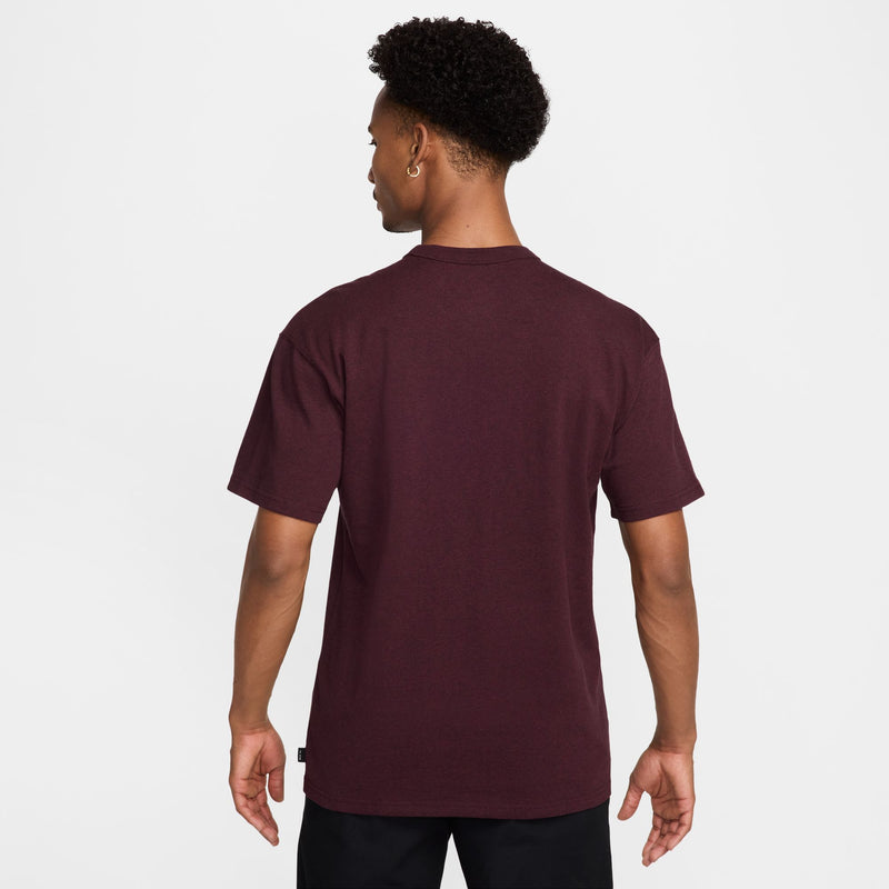 Nike SB Premium Essentials Sustainable Short Sleeve Tee - Burgundy Crush Heather