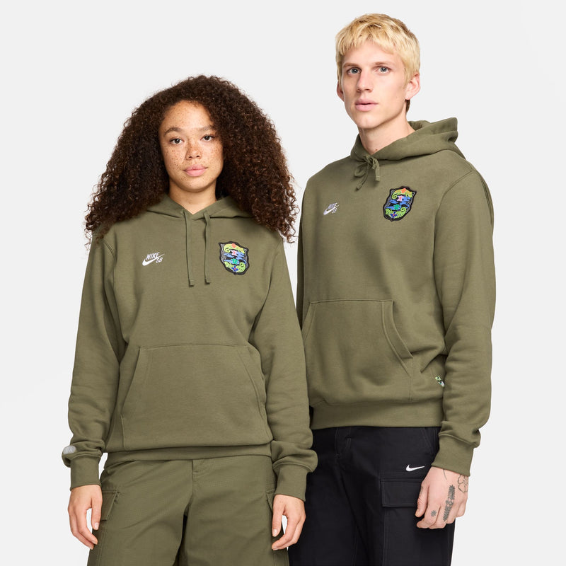 Nike SB Agnostic Fleece Pullover Hoodie - Olive