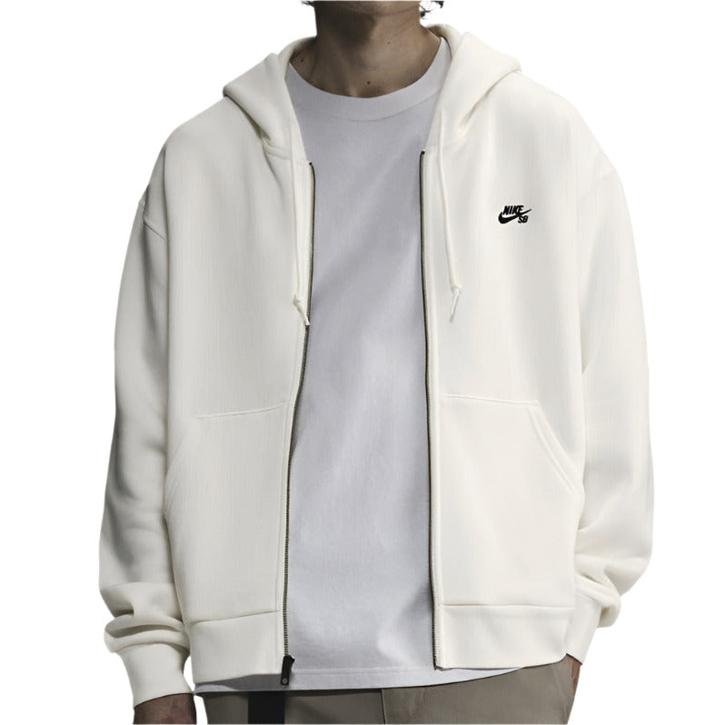 NikeSB Full-Zip Fleece Skate Hoodie - Sail / Black