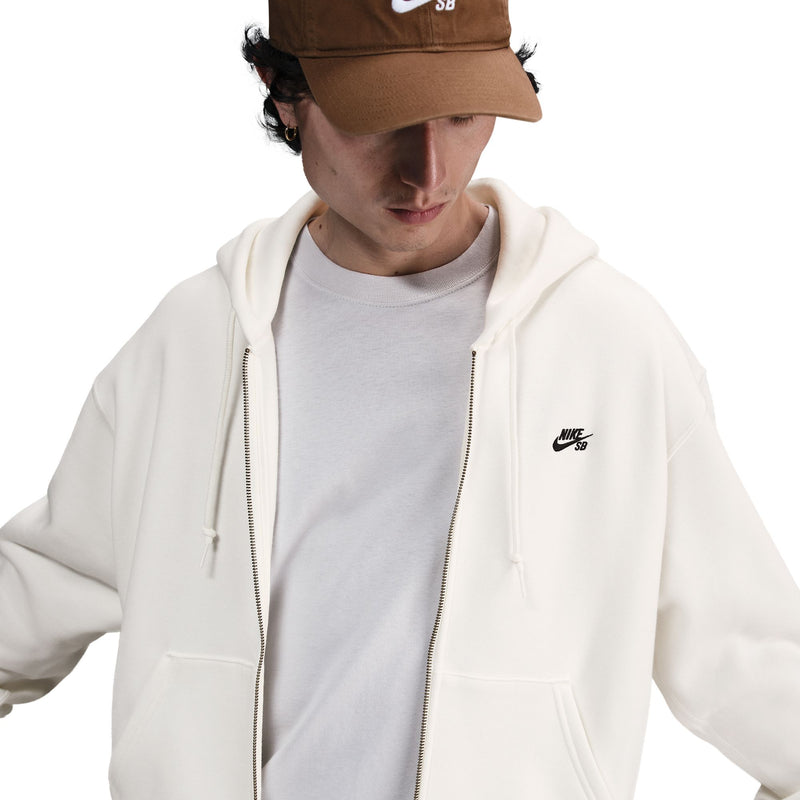 NikeSB Full-Zip Fleece Skate Hoodie - Sail / Black