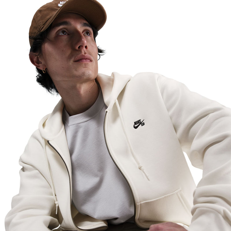 NikeSB Full-Zip Fleece Skate Hoodie - Sail / Black
