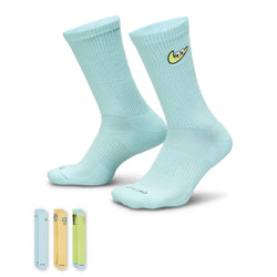 Nike Everyday Plus Cushioned Crew Socks 3pk - Pastel Multi Colour