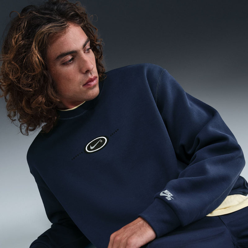 Nike SB x Eric Koston Fleece Skate Crew - Midnight Navy