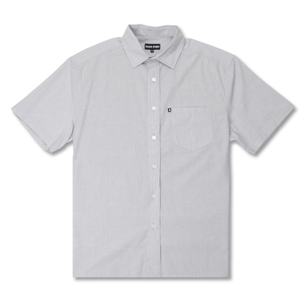 Pass~Port Workers Stripe Shirt Short Sleeve - Stone