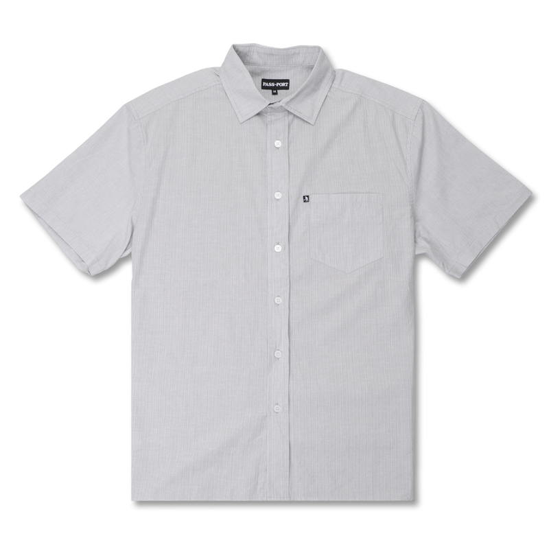 Pass~Port Workers Stripe Shirt Short Sleeve - Stone