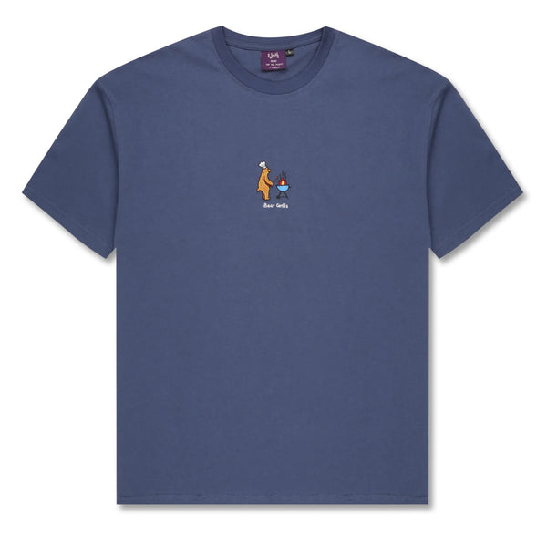 Palmah Bear Grills Tee - Petrol Blue