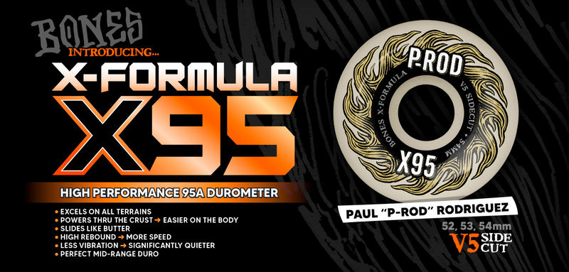 Bones X-Formula 95a PROD Pro Skateboard Wheels - 54mm