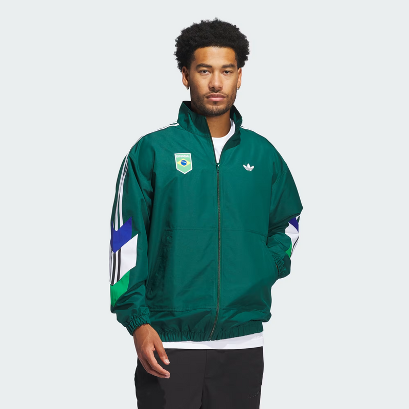 Adidas Brasil Power of Three Jacket Collegiate Green Evolve Skate Store