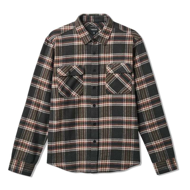 Brixton Bowery L/S Flannel - Black / Charcoal