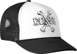 Powell Peralta Cross Bones Mesh Trucker - White / Black