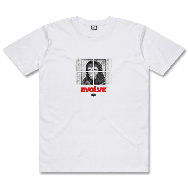 Evolve Cornelius Trading Cards Tee - White