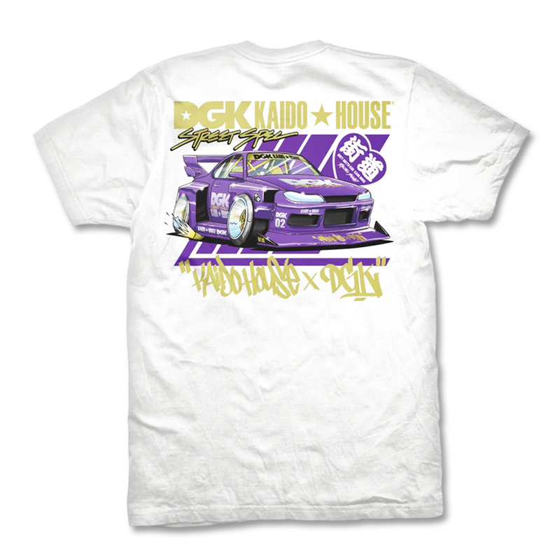 DGK x Kaido House Roulette Racer Tee - White