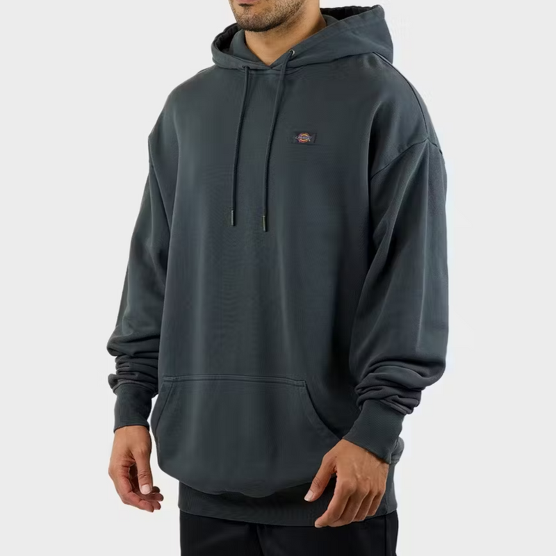 Dickies Heavyweight Classic Label Hood - Washed Graphite