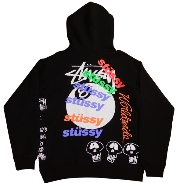 Stussy Test Strike Fleece Hoodie - Pigment Black