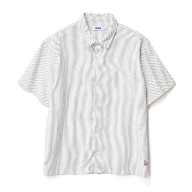 XLarge Oxford Script Short Sleeved Shirt - Black/ White