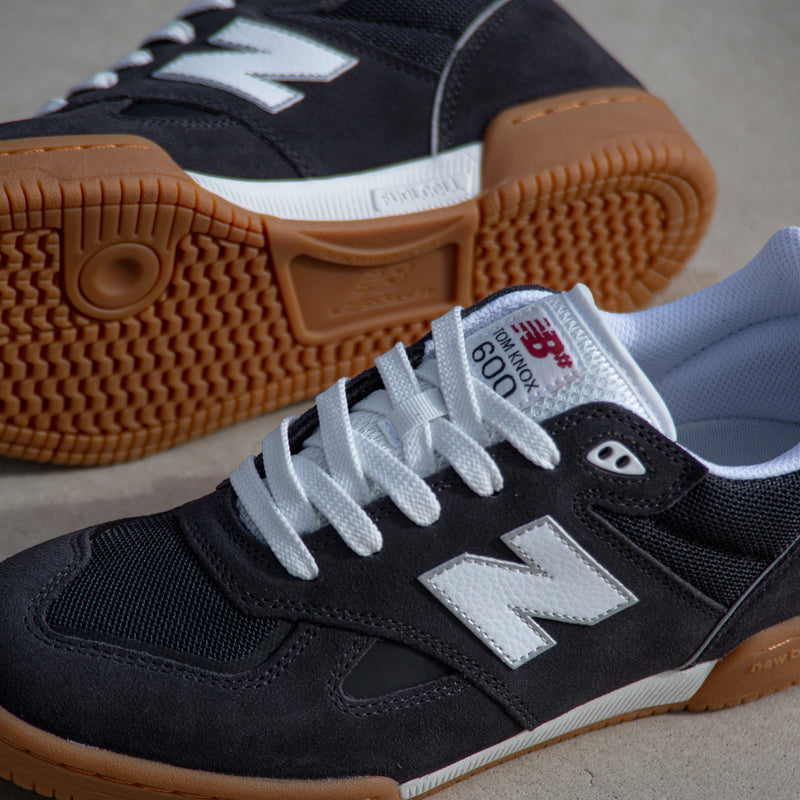 New Balance Tom Knox 600 - Dark Grey / White / Gum – Evolve Skate