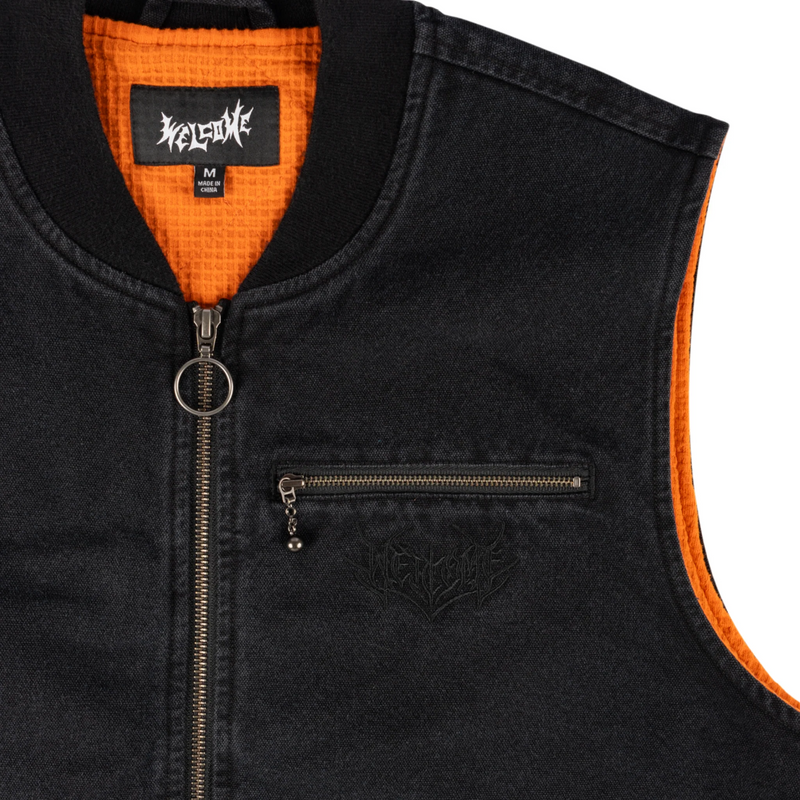 Welcome Splinter Enzyme Washed Canvas Zip Vest