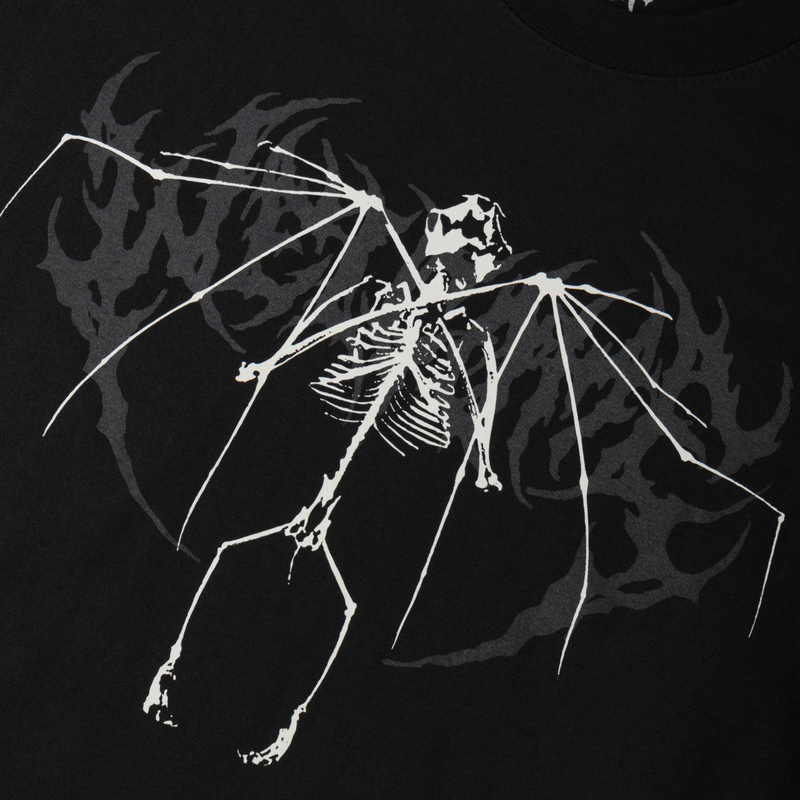 Welcome Echo Garment-Dyed Boxy Tee - Black