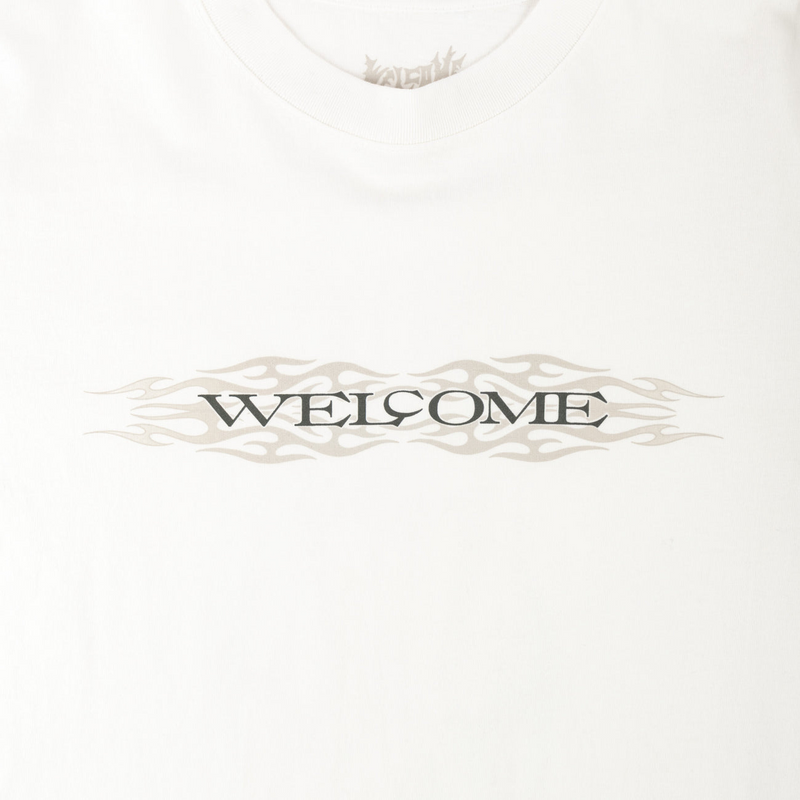 Welcome Brevity Garment-Dyed Boxy Tee - White