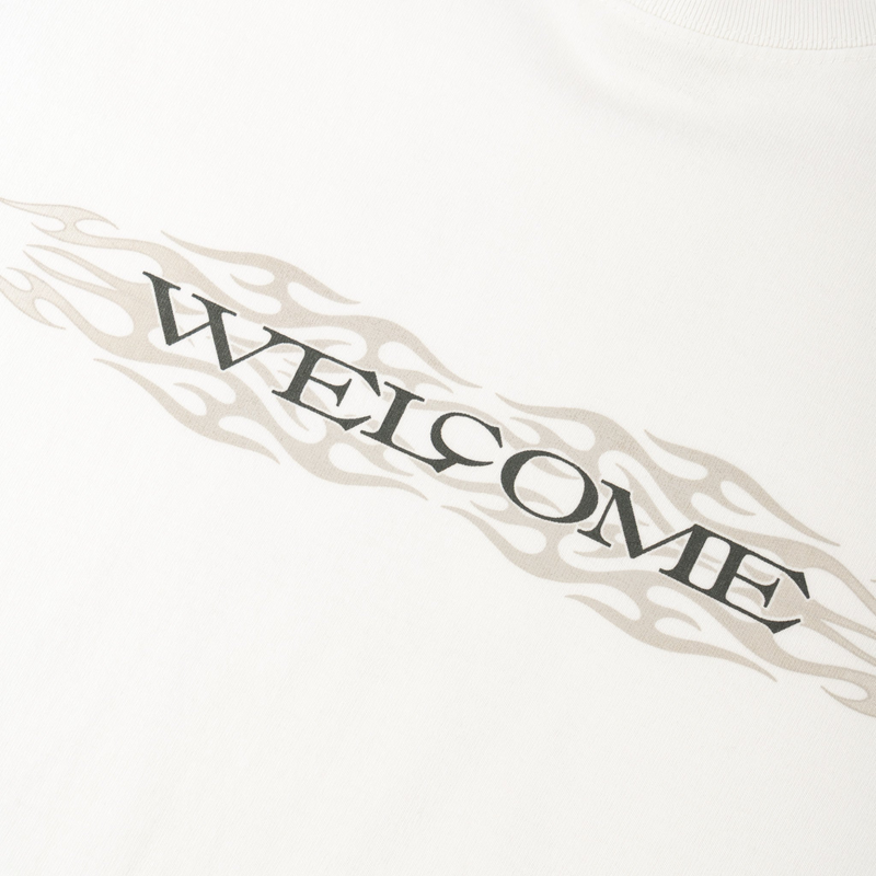 Welcome Brevity Garment-Dyed Boxy Tee - White