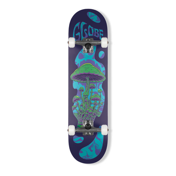 Globe G1 MIND EXPANSION Skateboard Complete - Green/ Purple - 8.0"