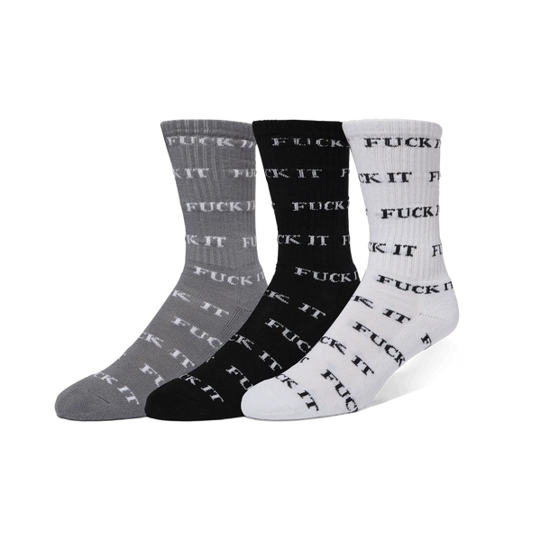 HUF Fuck It 3-Pack Socks